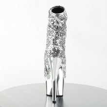 Load image into Gallery viewer, ADORE-1008SQ 7&quot; Heel Silver Sequins Pole Dancing Ankle Boots