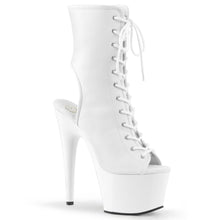 Load image into Gallery viewer, ADORE-1016 7&quot; Heel White Pole Dancing Platform Ankle Boots