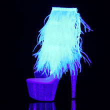 Load image into Gallery viewer, ADORE-1017MFF 7Inch Clear White Marabou Strippers Ankle Boot