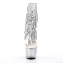 Load image into Gallery viewer, ADORE-1017RSFT 7&quot; Heel Clear Silver Strippers Ankle Boots