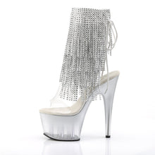 Load image into Gallery viewer, ADORE-1017RSFT 7&quot; Heel Clear Silver Strippers Ankle Boots