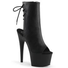 Load image into Gallery viewer, ADORE-1018 Pleasers 7 Inch Heel Black Strippers Ankle Boots