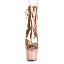 Load image into Gallery viewer, ADORE-1018 7&quot; Heel Rose Gold Metallic Strippers Ankle Boots