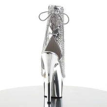 Load image into Gallery viewer, ADORE-1018DCS Pleasers 7&quot; Heel Silver Strippers Ankle Boots