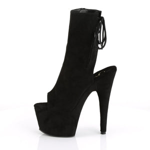 ADORE-1018FS Pleaser 7 Inch Heel Black Strippers Ankle Boots