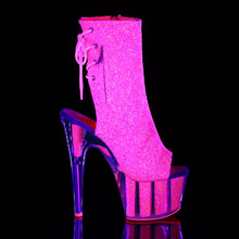 Load image into Gallery viewer, ADORE-1018G 7&quot; Heel Neon Pink Glitter Strippers Ankle Boots