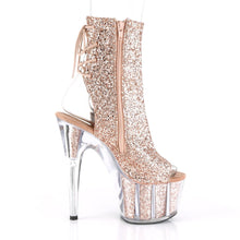 Load image into Gallery viewer, ADORE-1018G 7&quot; Heel Rose Gold Glitter Strippers Ankle Boots