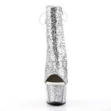 Load image into Gallery viewer, ADORE-1018G 7 Inch Heel Silver Glitter Strippers Ankle Boots