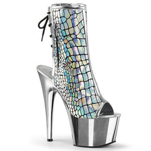 Load image into Gallery viewer, ADORE-1018HG 7&quot; Heel Silver Hologram Strippers Ankle Boots