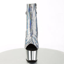 Load image into Gallery viewer, ADORE-1018MSC 7&quot; Heel Silver Hologram Strippers Ankle Boots