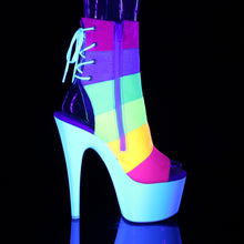 Load image into Gallery viewer, ADORE-1018RBG 7&quot; Heel Rainbow Glitter Strippers Ankle Boots