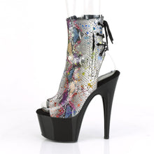 Load image into Gallery viewer, ADORE-1018SP 7&quot; Heel Multi-Color Snake Strippers Ankle Boots