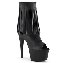 Load image into Gallery viewer, ADORE-1019 Pleaser 7&quot; Heel Black Exotic Dancing Ankle Boots