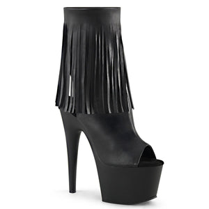 ADORE-1019 Pleaser 7" Heel Black Exotic Dancing Ankle Boots