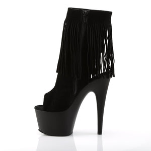 ADORE-1019 7 Inch Heel Black Suede Exotic Dancing Ankle Boot