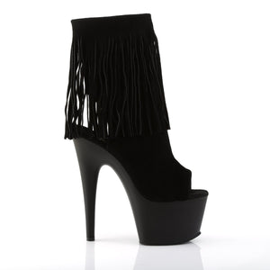 ADORE-1019 7 Inch Heel Black Suede Exotic Dancing Ankle Boot