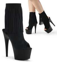 Load image into Gallery viewer, ADORE-1019 7 Inch Heel Black Suede Exotic Dancing Ankle Boot