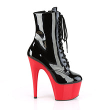 Load image into Gallery viewer, ADORE-1020 7&quot; Heel Black Patent Red Exotic Dance Ankle Boots