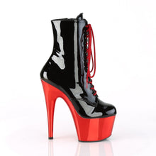 Load image into Gallery viewer, ADORE-1020 7&quot; Heel Black Red Chrome Exotic Dance Ankle Boots