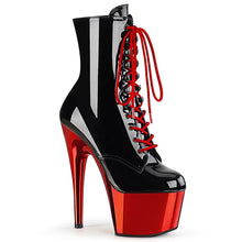 Load image into Gallery viewer, ADORE-1020 7&quot; Heel Black Red Chrome Exotic Dance Ankle Boots