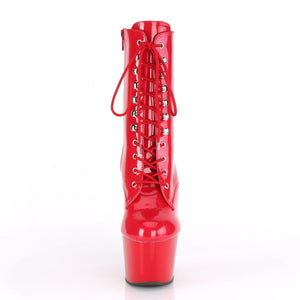 ADORE-1020 Pleaser 7 Inch Heel Red Exotic Dancing Ankle Boot