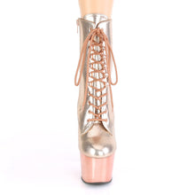 Load image into Gallery viewer, ADORE-1020 7&quot; Heel Rose Gold Met Exotic Dance Ankle Boots