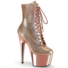 Load image into Gallery viewer, ADORE-1020 7&quot; Heel Rose Gold Met Exotic Dance Ankle Boots