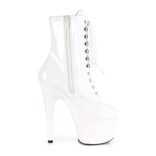 Load image into Gallery viewer, ADORE-1020 7&quot; Heel White Patent Exotic Dancing Ankle Boots