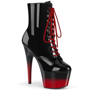 ADORE-1020BR-H 7" Heel Black Patent Exotic Dancer Ankle Boot