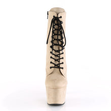 Load image into Gallery viewer, ADORE-1020FS Pleaser 7&quot; Heel Beige Exotic Dancer Ankle Boots