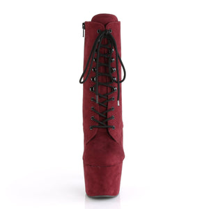 ADORE-1020FS 7 Inch Heel Burgundy Exotic Dancing Ankle Boots