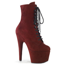 Load image into Gallery viewer, ADORE-1020FS 7 Inch Heel Burgundy Exotic Dancing Ankle Boots