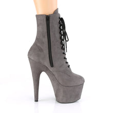 Load image into Gallery viewer, ADORE-1020FS Pleaser 7&quot; Heel Grey Exotic Dance Ankle Boots