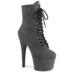 ADORE-1020FS Pleaser 7" Heel Grey Exotic Dance Ankle Boots