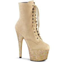 Load image into Gallery viewer, ADORE-1020FSMG 7&quot; Heel Beige Exotic Dancing Ankle Boots