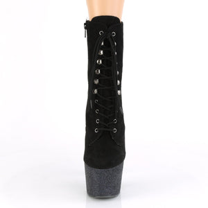 ADORE-1020FSMG 7 Inch Heel Black Exotic Dancing Ankle Boots