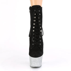 ADORE-1020FSMG 7 Inch Heel Black Exotic Dancing Ankle Boots