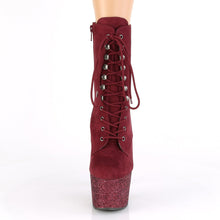 Load image into Gallery viewer, ADORE-1020FSMG 7&quot; Heel Burgundy Exotic Dancing Ankle Boots