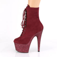 Load image into Gallery viewer, ADORE-1020FSMG 7&quot; Heel Burgundy Exotic Dancing Ankle Boots