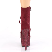 Load image into Gallery viewer, ADORE-1020FSMG 7&quot; Heel Burgundy Exotic Dancing Ankle Boots