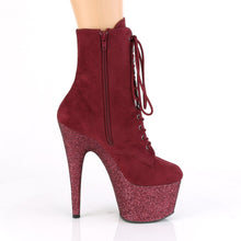 Load image into Gallery viewer, ADORE-1020FSMG 7&quot; Heel Burgundy Exotic Dancing Ankle Boots