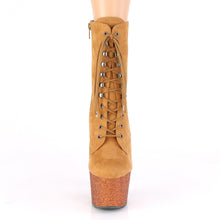 Load image into Gallery viewer, ADORE-1020FSMG 7&quot; Heel Camel Exotic Dancing Ankle Boots