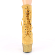 Load image into Gallery viewer, ADORE-1020FSMG 7 Inch Heel Mustard Exotic Dancing Ankle Boot