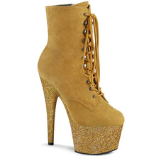 Load image into Gallery viewer, ADORE-1020FSMG 7 Inch Heel Mustard Exotic Dancing Ankle Boot