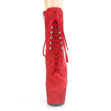 Load image into Gallery viewer, ADORE-1020FSMG Pleaser 7&quot; Heel Red Exotic Dancing Ankle Boot