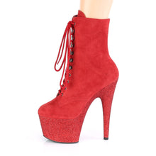 Load image into Gallery viewer, ADORE-1020FSMG Pleaser 7&quot; Heel Red Exotic Dancing Ankle Boot