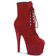 Load image into Gallery viewer, ADORE-1020FSMG Pleaser 7&quot; Heel Red Exotic Dancing Ankle Boot