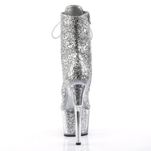 Load image into Gallery viewer, ADORE-1020G 7&quot; Heel Silver Glitter Exotic Dancing Ankle Boot