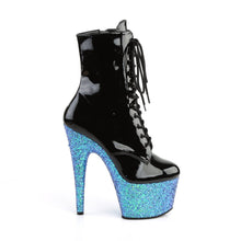 Load image into Gallery viewer, ADORE-1020LG 7&quot; Heel Black Blue Exotic Dancer Ankle Boots