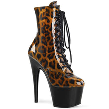 Load image into Gallery viewer, ADORE-1020LP 7&quot; Heel Brown Black Leopard Dancing Ankle Boots